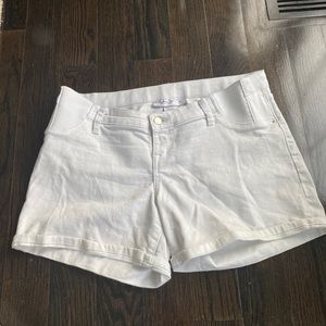 White Liz Lange Maternity Denim Shorts